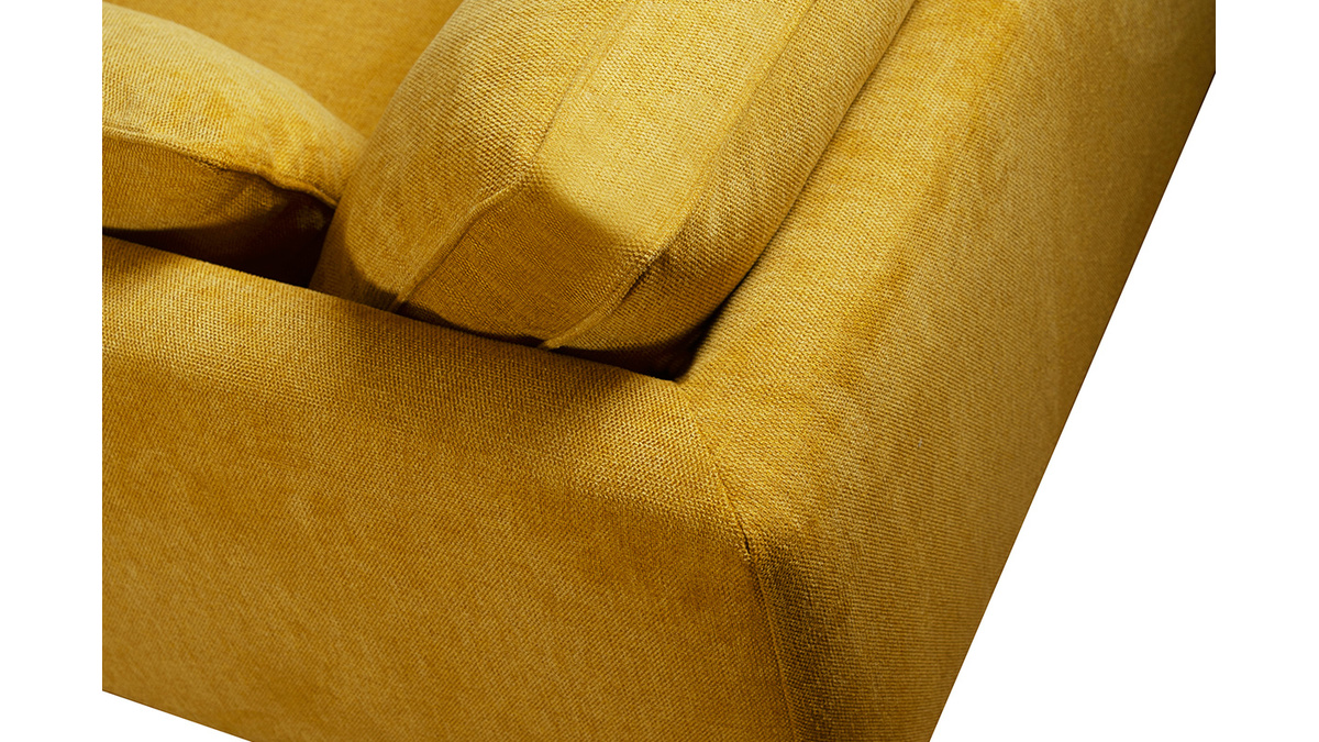 3-Sitzer-Designer-Sofa in pfauenblau und schwarzem Samt HARRISON - Miliboo |1| Stphane Plaza
